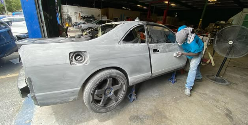 Nissan Skyline R33 bodywork repair - Dock's Auto Clinic